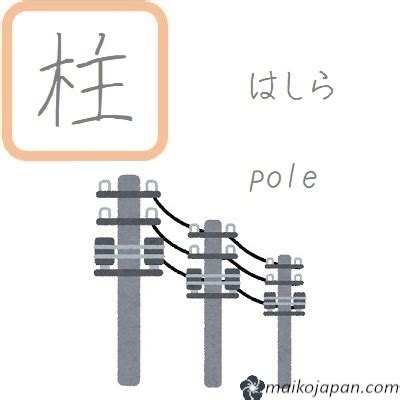 柱meaning|JLPT N2 Kanji: 柱 (chuu, hashira) Meaning: pillar; post; cylinder ...